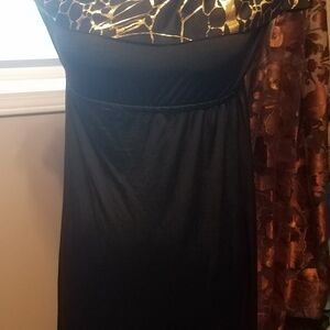 NWT Elegant Black and Gold Women's Dress